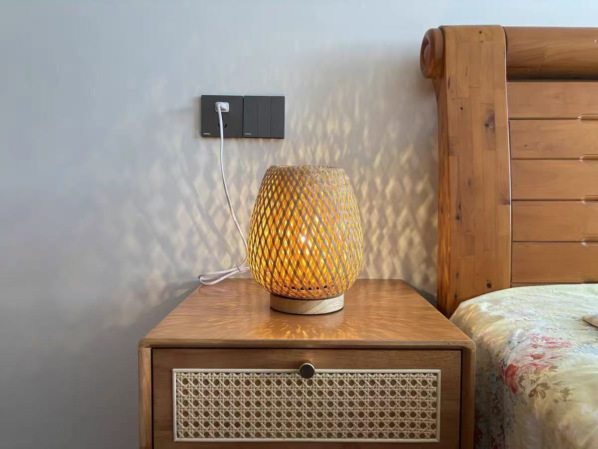 ALLO LIVING Rattan Table Lamp for Ambient Lighting