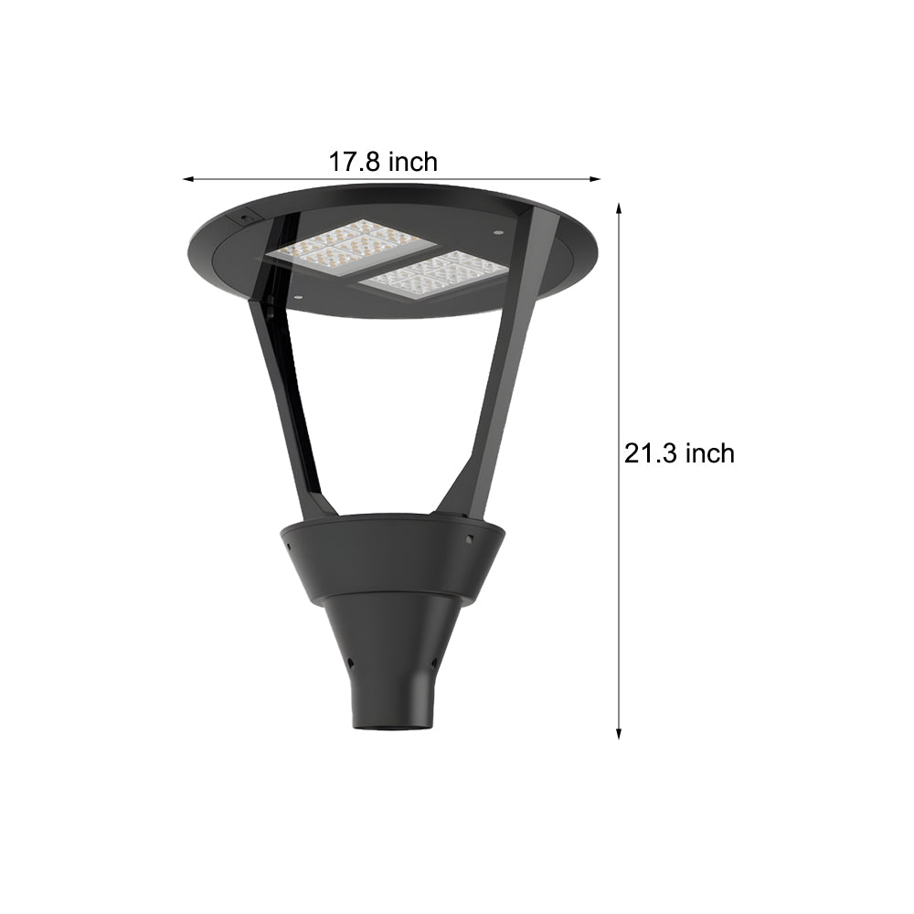21 Inch Black Outdoor Post Top LED Lantern for Garden and Street Lighting