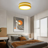 Modern Round LED Flush Mount Ceiling Light with Acrylic Shade for Bedroom Hallway and Living Room