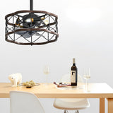 Retro Bladeless Ceiling Fan with 3 Color Dimmable LED Light and Remote Control