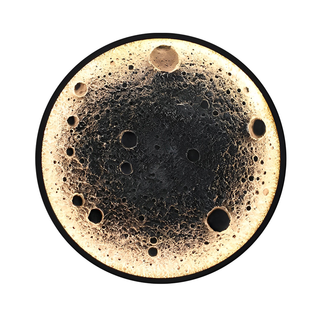 24 Inch Modern Round Moon Waterproof LED Outdoor Wall Light Fixture for Villa and Yard