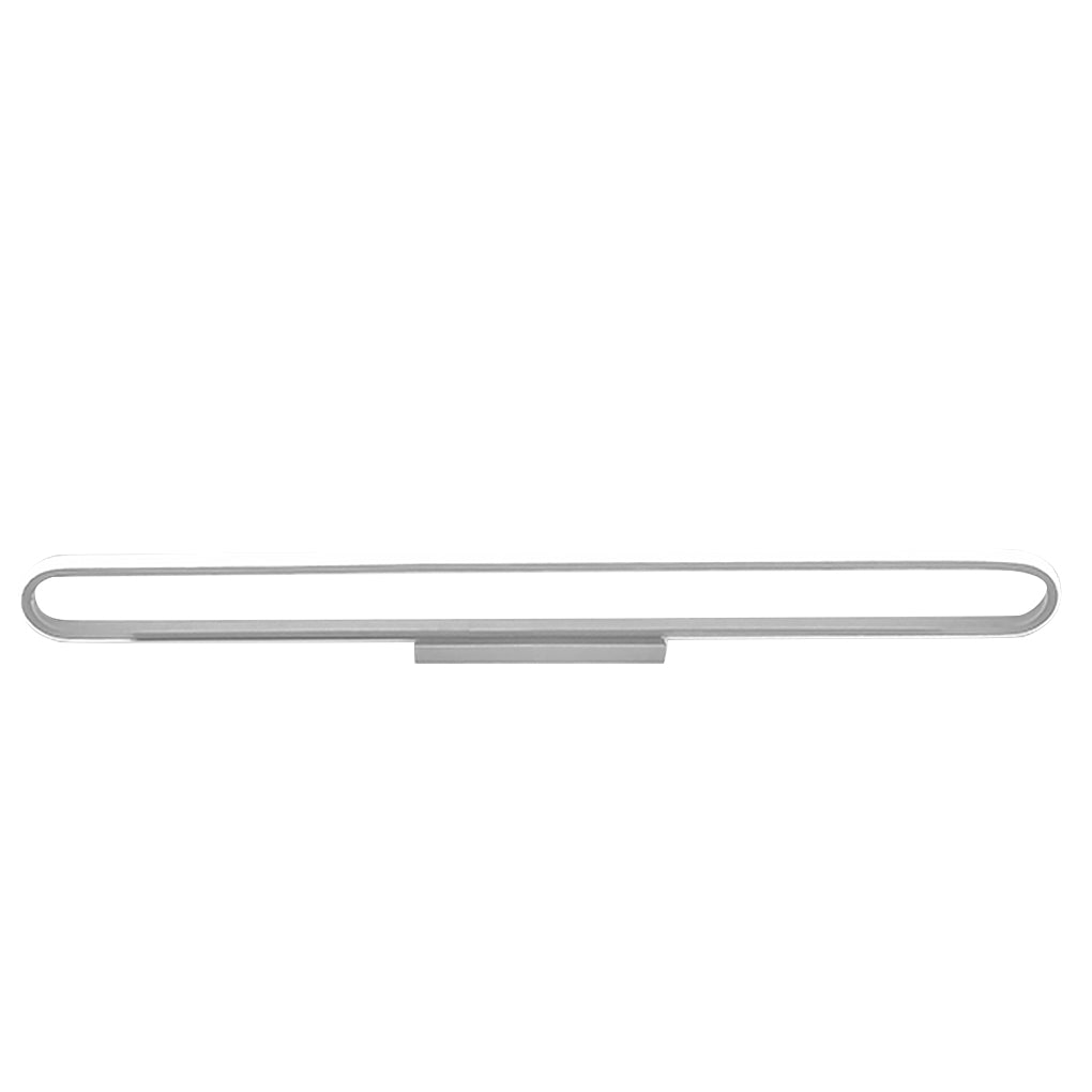 Modern 24 Inch Rectangular LED Flush Mount Ceiling Light and Wall Sconce in Black Finish