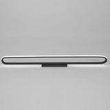 Modern 24 Inch Rectangular LED Flush Mount Ceiling Light and Wall Sconce in Black Finish