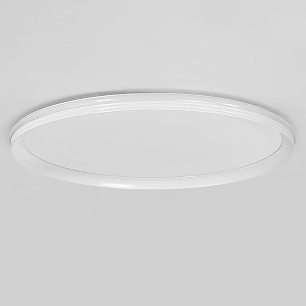 24 Inch Ultra Thin Round LED Flush Mount Ceiling Light Modern Dimmable White Aluminum Fixture