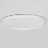 24 Inch Ultra Thin Round LED Flush Mount Ceiling Light Modern Dimmable White Aluminum Fixture