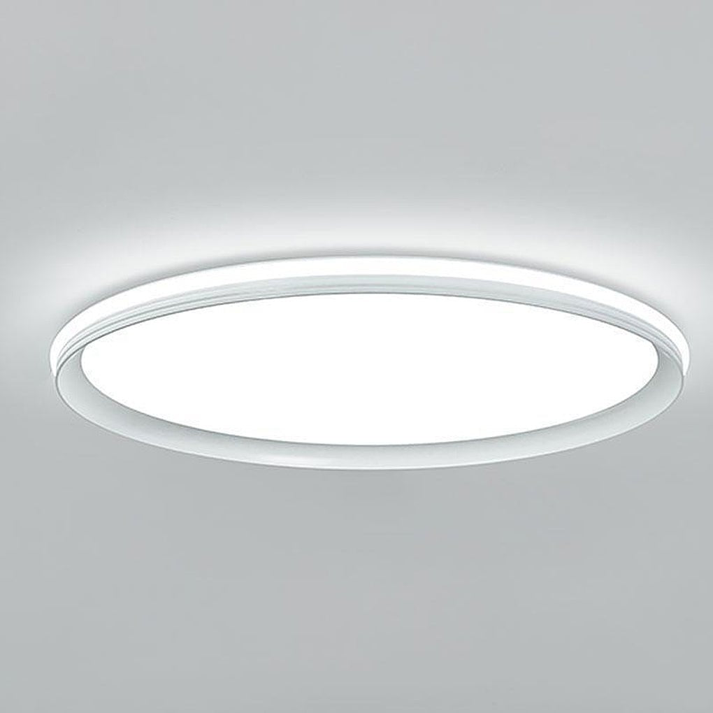 24 Inch Ultra Thin Round LED Flush Mount Ceiling Light Modern Dimmable White Aluminum Fixture