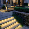 24V Waterproof Recessed Silicone LED Strip Lights Side Emitting for Outdoor Steps and Decks