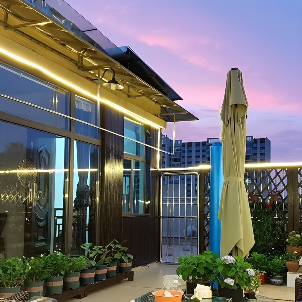 24V Waterproof Recessed Silicone LED Strip Lights Side Emitting for Outdoor Steps and Decks