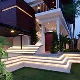24V Waterproof Recessed Silicone LED Strip Lights Side Emitting for Outdoor Steps and Decks