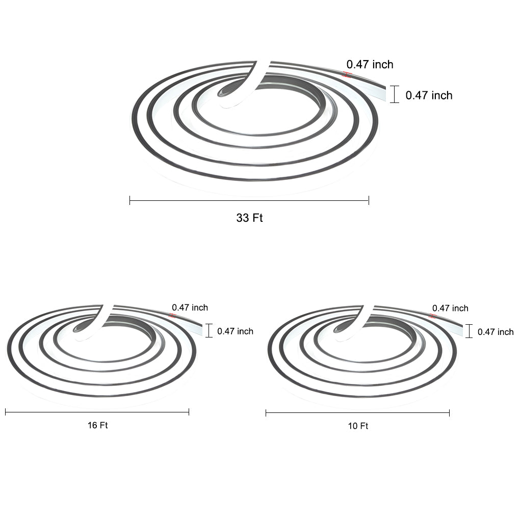 24V Waterproof Recessed Silicone LED Strip Lights Side Emitting for Outdoor Steps and Decks