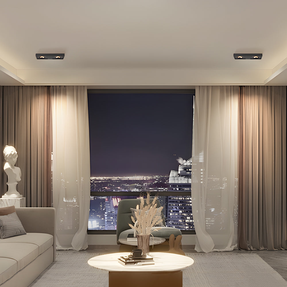 Modern Geometric Ultra Thin LED Ceiling Light with Honeycomb Anti Glare Filter