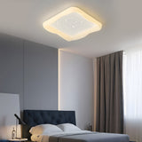 Modern Square Stars LED Ceiling Light Fixture for Kids Bedroom Milky White 3 Step Dimming