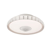 Modern 20 Inch Flush Mount Bladeless Ceiling Fan with Integrated LED Lighting and Remote Control