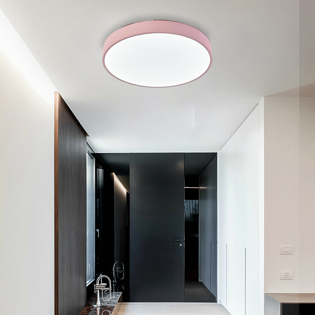 Modern Ultra Thin Round LED Flush Mount Ceiling Light for Contemporary Bedroom and Living Room