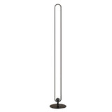 Modern Oval Silhouette LED Floor Lamp Minimalist Standing Light with Metal Base