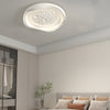 Modern Geometric Lunar White Resin LED Flush Mount Wave Ceiling Light Fixture
