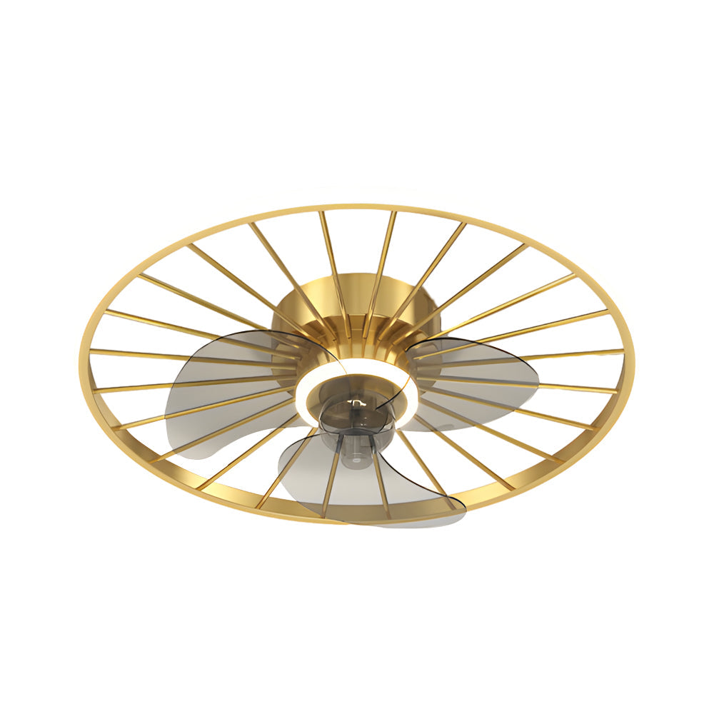 Nordic Low Profile Ceiling Fan with Three Color Dimming LED Lighting and Quiet Motor