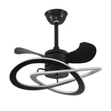 Modern Waves Flower Bladeless Ceiling Fan with LED Lighting Mute Timing Nordic Creative Chandelier Fan
