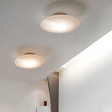 Contemporary Minimalist White Glass LED Ceiling Lamp for Bedroom and Dining Areas