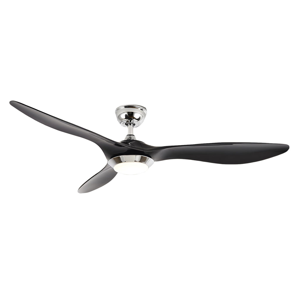 Modern 52 Inch 3 Blade LED Ceiling Fan with Remote 6 Speeds Reversible DC Motor Light