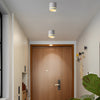 Modern Minimalist LED Flush Mount Ceiling Light Cylindrical Aluminum Geometric Fixture White Black