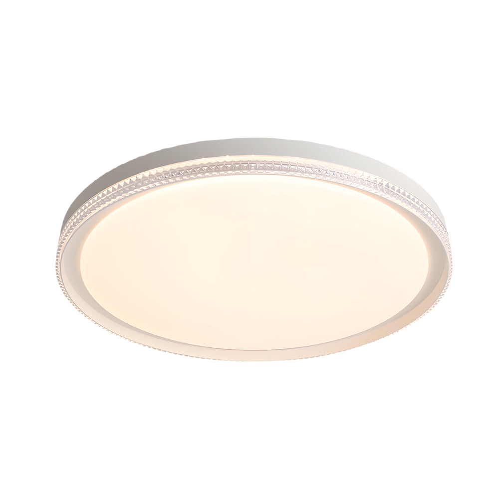 Modern White Acrylic LED Flush Mount Ceiling Light for Bedroom and Living Room