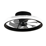 Modern Round Bladeless Ceiling Fan with Dimmable LED Light and Remote Control Mute Inverter Low Profile Fan