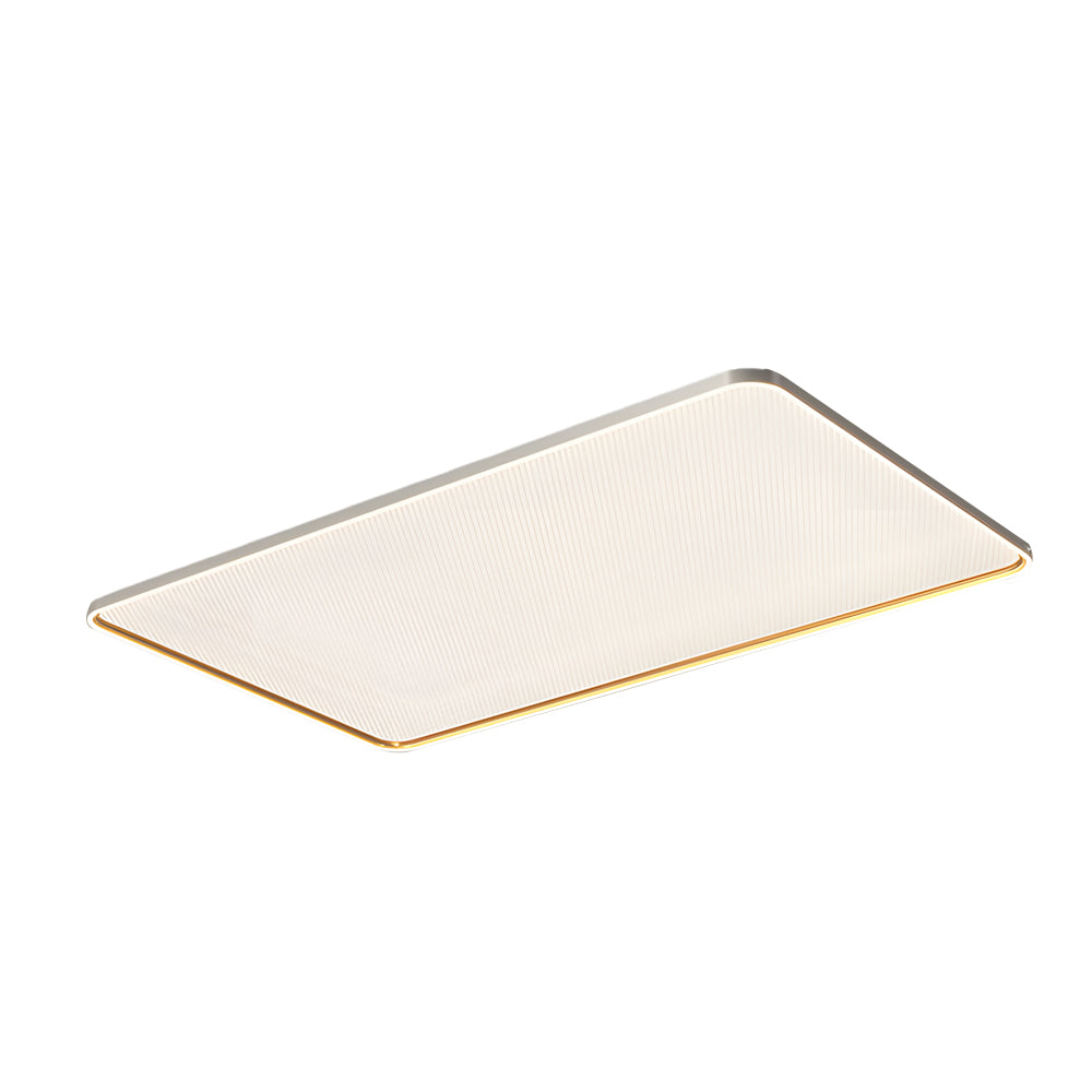Modern Geometric Dimmable LED Flush Mount Ceiling Light in Brushed Gray Aluminum