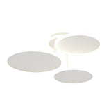 Modern Nordic Round LED Flush Mount Ceiling Light Matte White Finish with 3 Step Dimming
