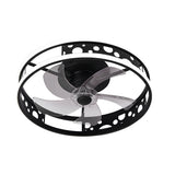 Modern Low Profile Bladeless Ceiling Fan with 3 Color Dimmable LED Light and Remote Control