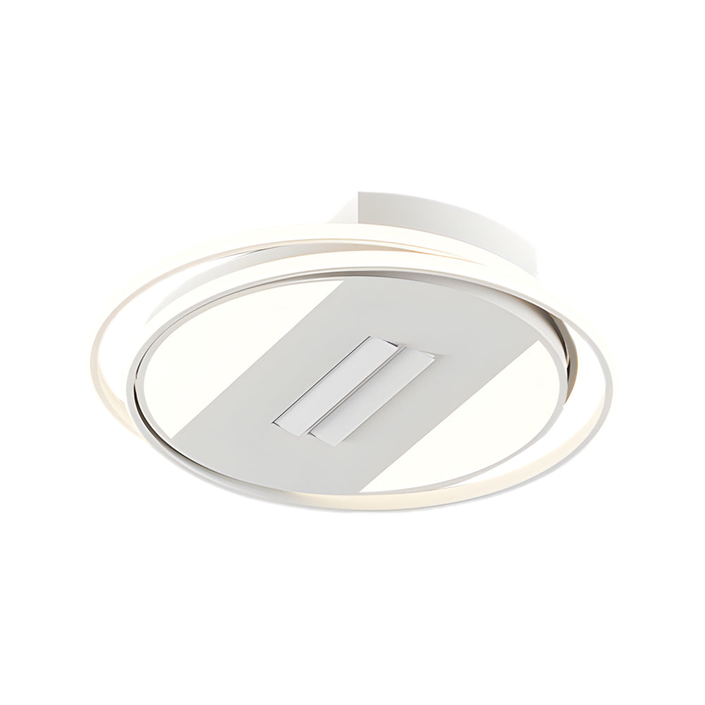 Modern White Bladeless Ceiling Fan with Dimmable LED Light and Remote Square Round Designs
