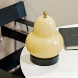Glass Pear LED Table Lamp with Touch Control and 3 Color Dimming Modes Portable Ambient Light