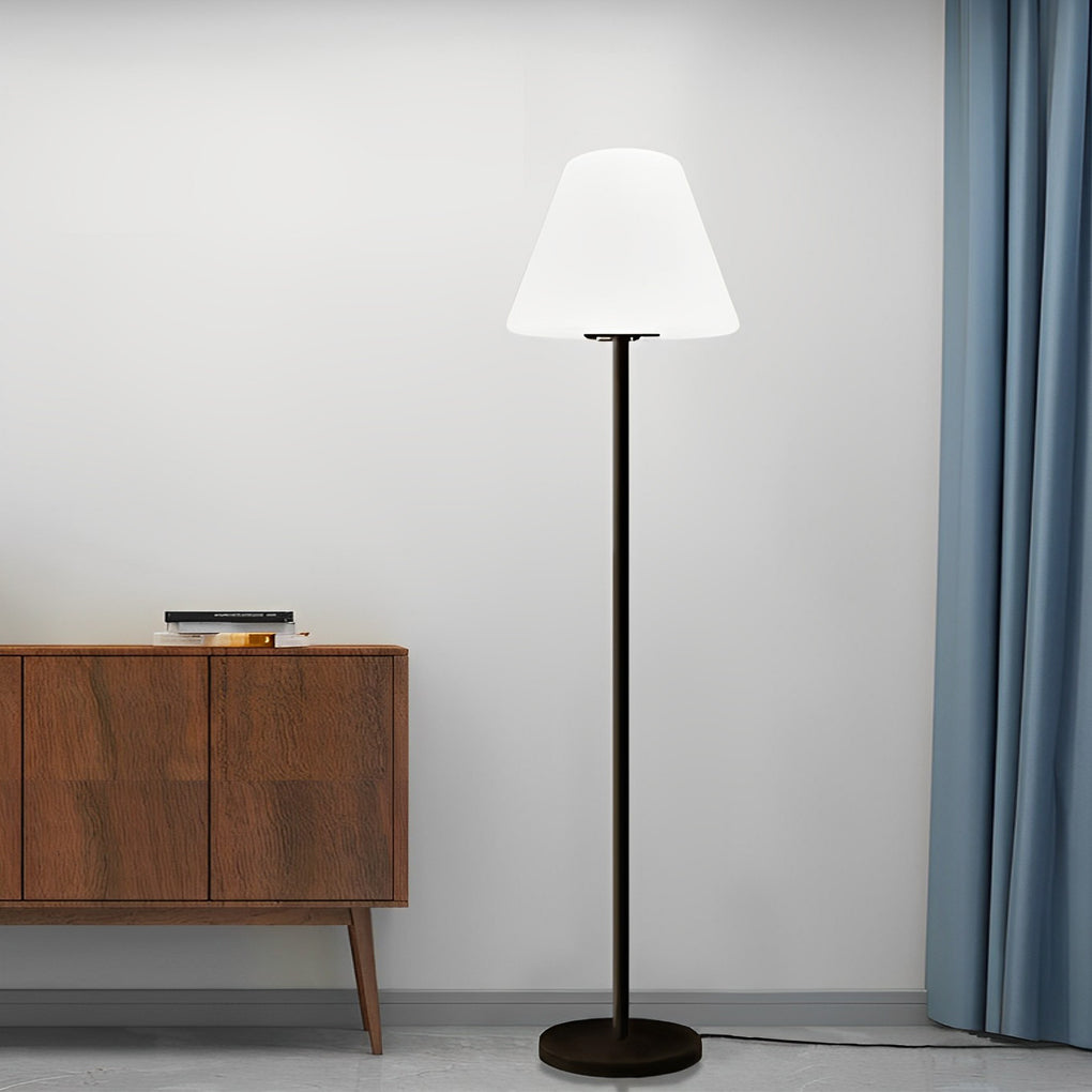 Modern RGB LED Standing Floor Lamp with App Control and Metal Base for Living Room Bedroom