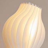 Sculptural Wavy LED Floor Lamp with White Acrylic Shades and Foot Pedal Control