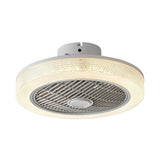 Modern Bladeless Ceiling Fan with Integrated Heater and Dimmable LED Light for Year Round Comfort