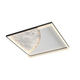 Modern Moon Texture LED Ceiling Light 3 Step Dimming Geometric Flush Mount Lamp
