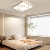 Modern Geometric Three Square LED Flush Mount Ceiling Light Dimmable Acrylic Fixture