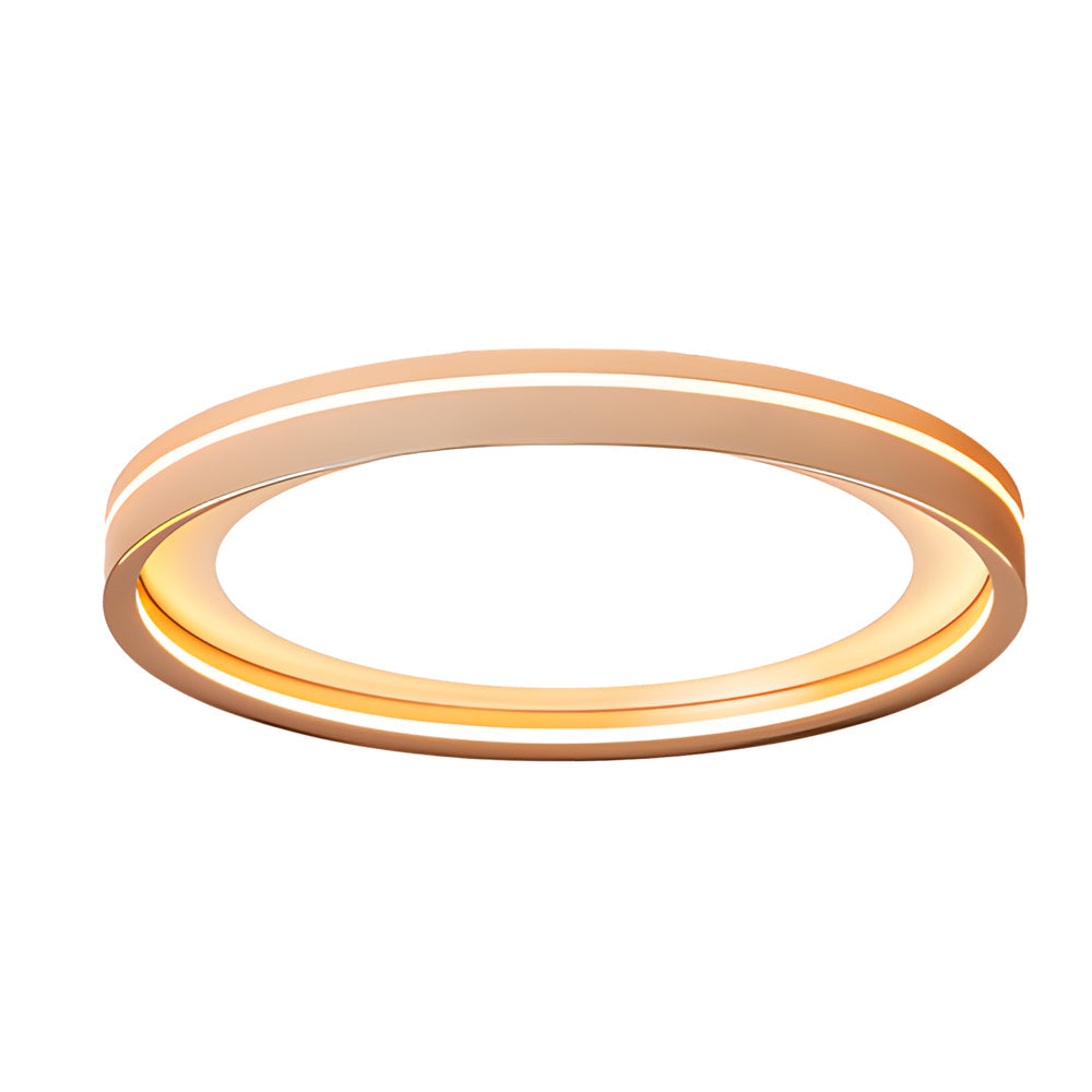 Modern Layered Ring Flush Mount LED Ceiling Light with 3 Color Temperature Dimming