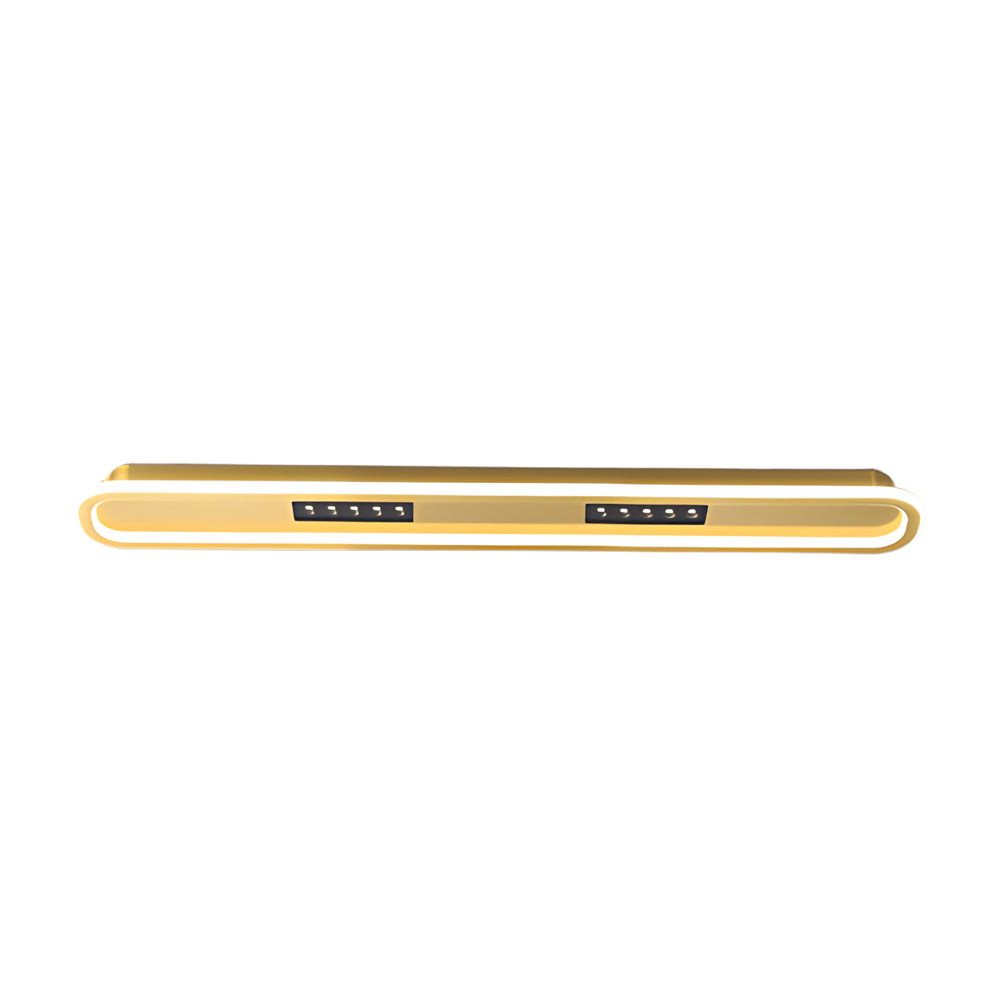 Modern Rounded Rectangular Flush Mount Ceiling Light with 3 Step Color Temperature