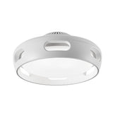 Modern White Round Smart Bladeless Ceiling Fan with Dimmable LED Lighting