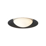 Modern Round LED Flush Mount Ceiling Light with Adjustable Color Temperature and Opal Glass Shade
