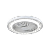 Modern 19.7 Inch Low Profile Bladeless Ceiling Fan with Dimmable LED Light and Remote Control