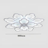 Modern Nordic Flower Shape LED Flush Mount Light with Remote Control Dimming