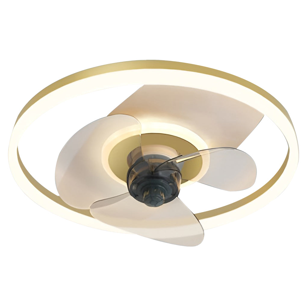 Modern 20 Inch Low Profile Inverter Ceiling Fan Light with Remote Control and Stepless Dimming