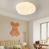 Modern Cloud Pattern Round LED Ceiling Light Milky White Flush Mount for Bedroom