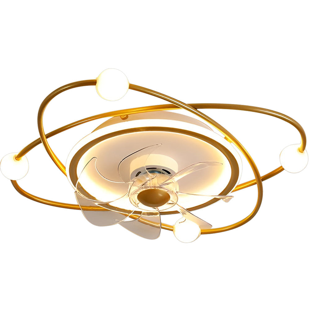 Modern Dimmable LED Nordic Ceiling Fan Light with Quiet Motor and Remote Control for Bedroom Study