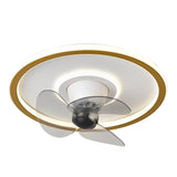 Modern Dimmable LED Ceiling Fan with 360 Degree Rotating Silent Motor and Low Profile Flush Mount Light