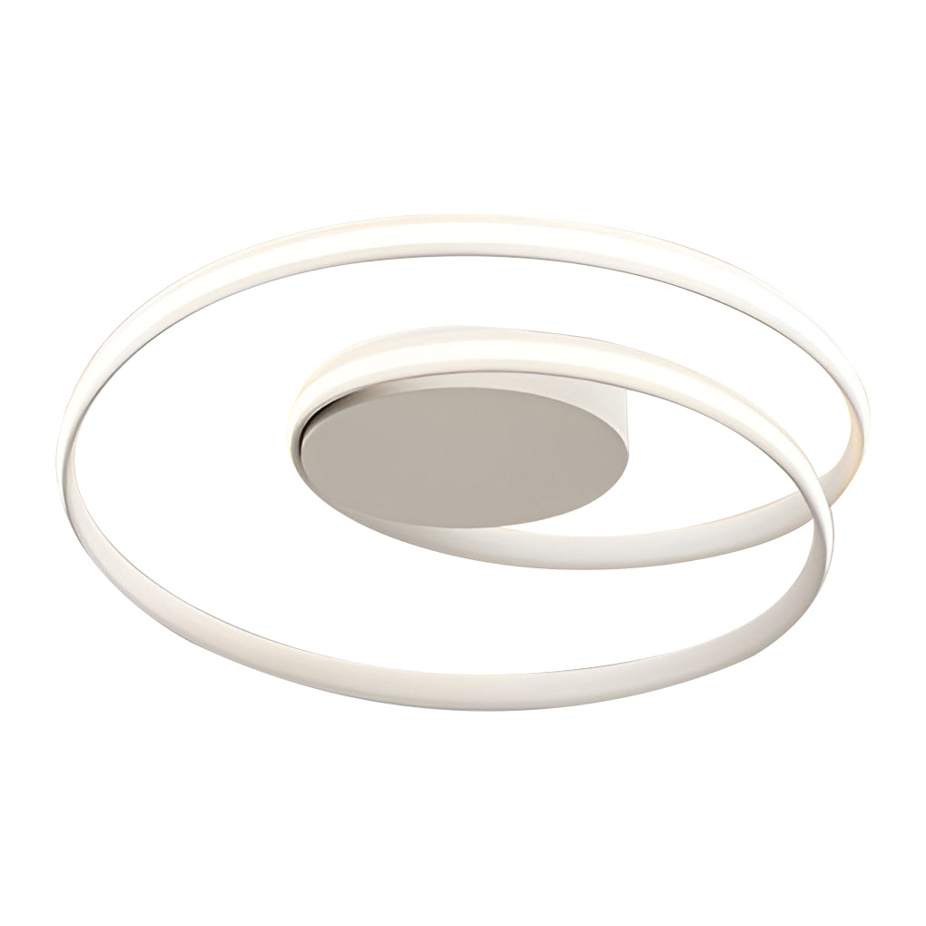 Modern Circular Iron LED Ceiling Light with Remote Stepless Dimming Flush Mount