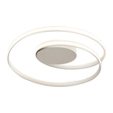 Modern Circular Iron LED Ceiling Light with Remote Stepless Dimming Flush Mount
