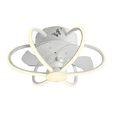 Creative Flower Shaped Bladeless Ceiling Fan with Dimmable LED Light and Remote Control